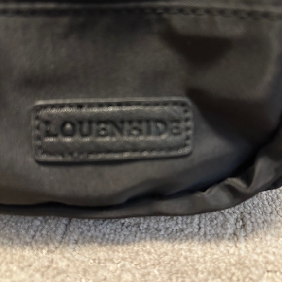 Black Minimalist Backpack with Gold Accents - Picture 2 of 12